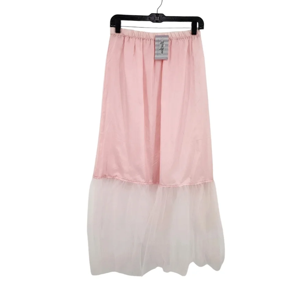Marrika Nakk Women's Colorblock Tulle Maxi Slip Skirt